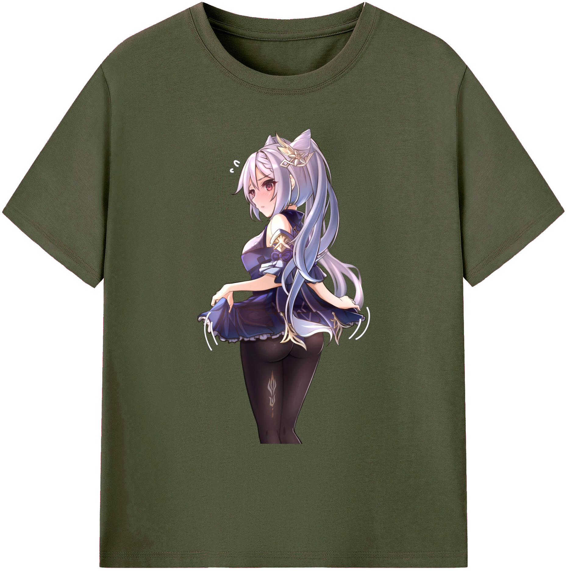 げんし神 刻晴 こくせい genshin Kokusei 綿100％ メンズ半袖Tシャツ｜肌触りやわらか＆通気性